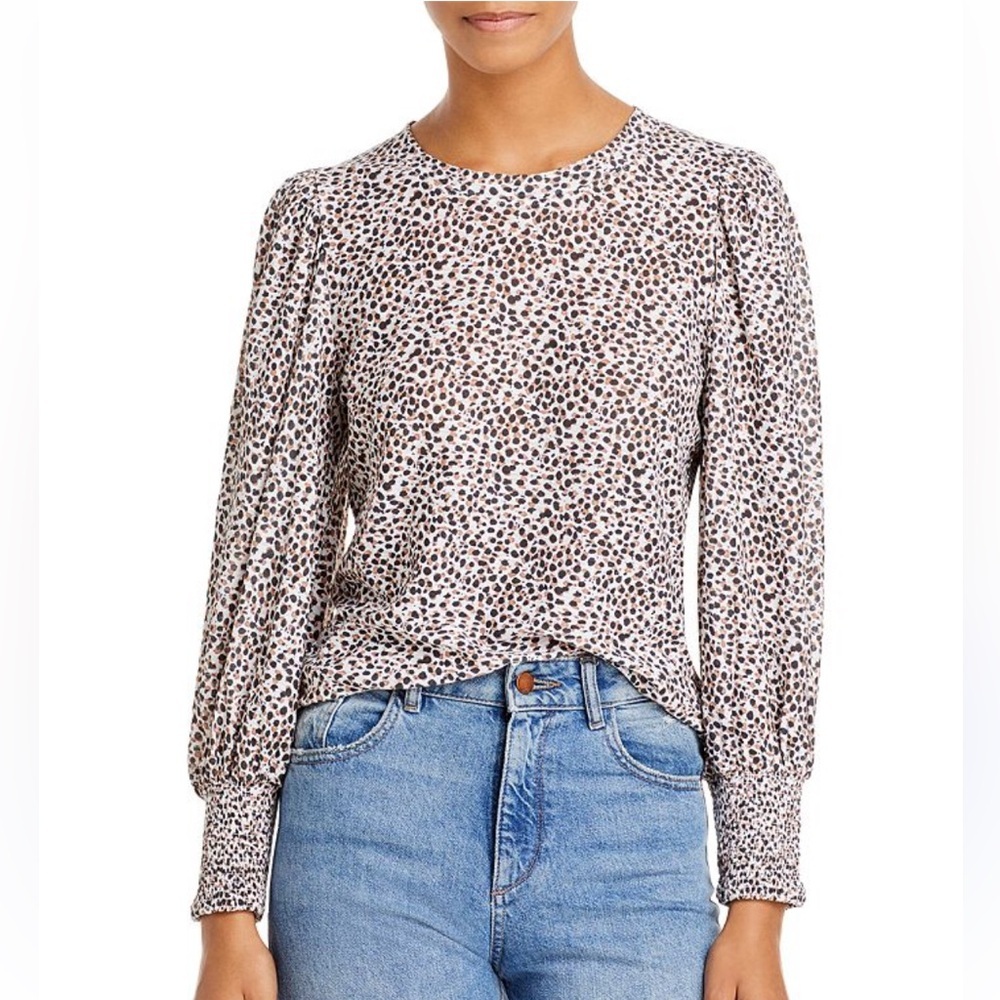 Nation LTD Loren Printed Balloon Sleeve Top- XS